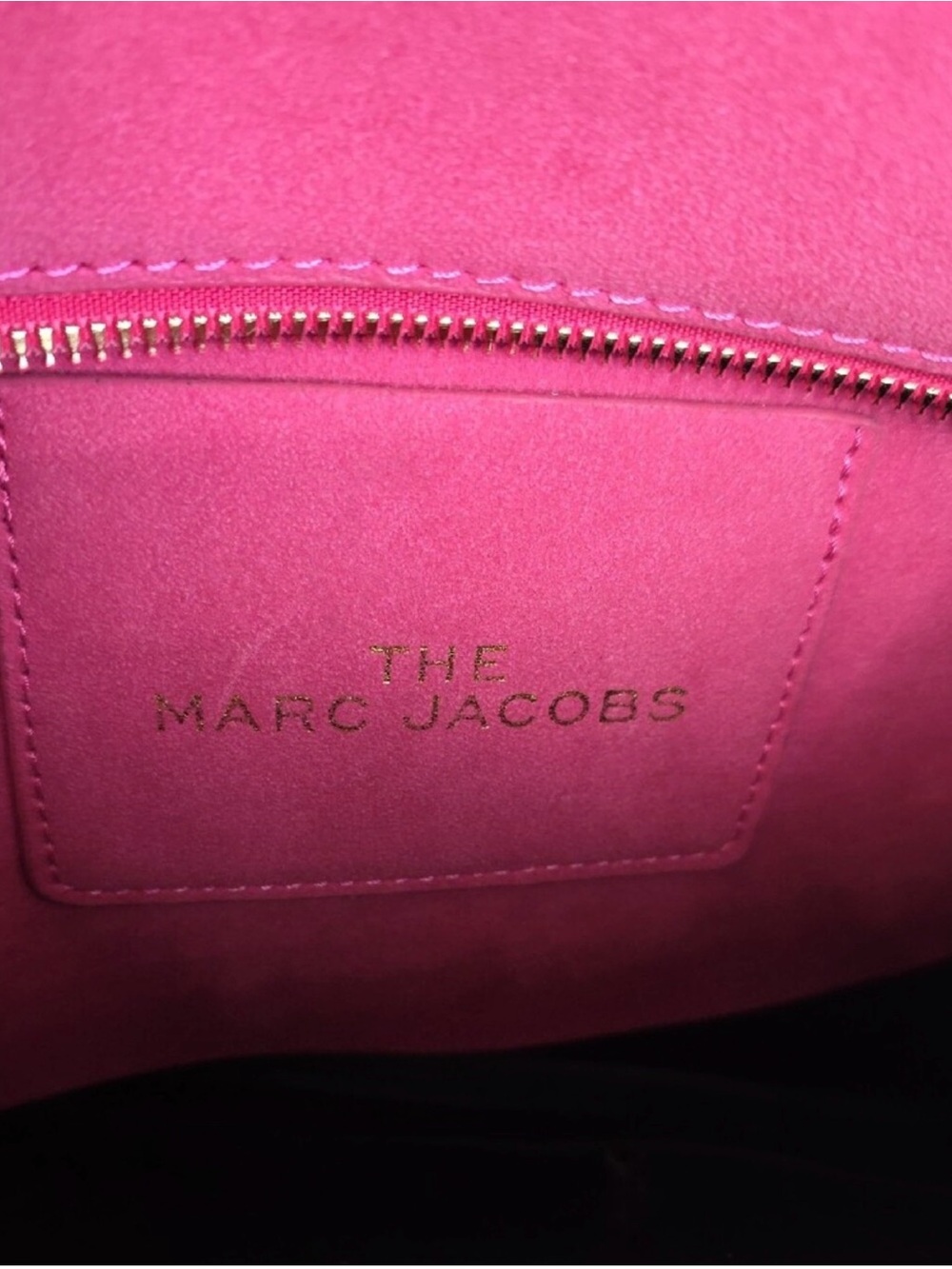 Marc Jacobs Pink Shearling Tote Bag Crossbody Faux Fur Medium - Picture 4 of 9